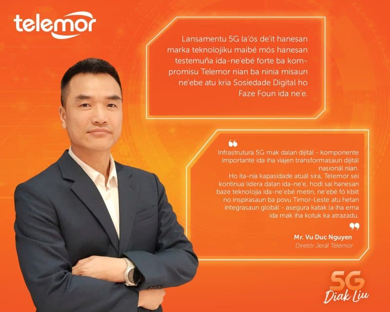Telemor在帝力推出5G商用服务