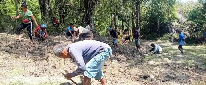 伊拉勒尔社区居民自发修路3公里打通市场通道