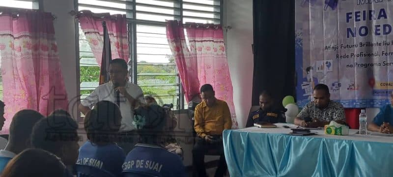 东帝汶就业培训局在蒂洛马尔分享就业与培训信息