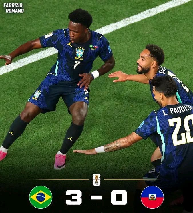 费城体育场见证巴西3-0胜海地,库尼亚双响