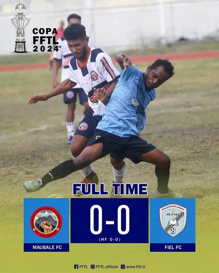 东帝汶足协杯:毛巴莱FC 0-0战平菲埃尔FC