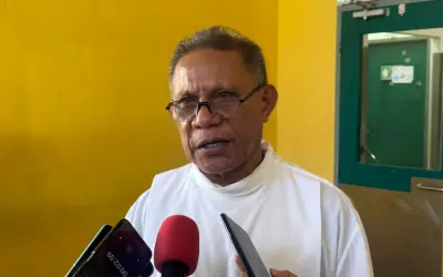 Reprezentante Arkidiozese Dili, Pe. Juvito do Rego. Imajen TATOLI/Felicidade Ximenes