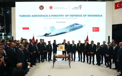 Ministériu Defeza Indonézia ofisialmente asina kontratu hodi sosa aviaun kombate nasionál ho totál 48 husi Túrkia. Imajen ne’e foti husi Aero Time.